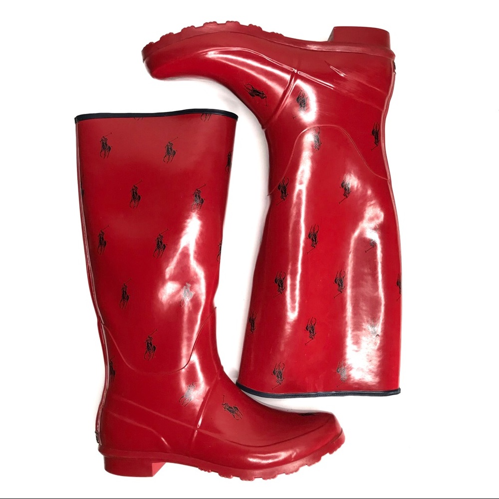 FINAL SALE Polo Red Steel Shank Rubber Rain Boots